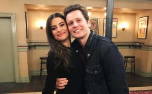 Jonathan Groff with his close friend Lea Michele 