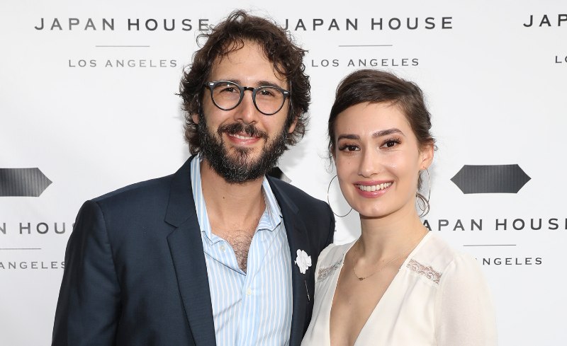 Josh Groban looking happy with her Ex-girlfriend, Schuyler Helford